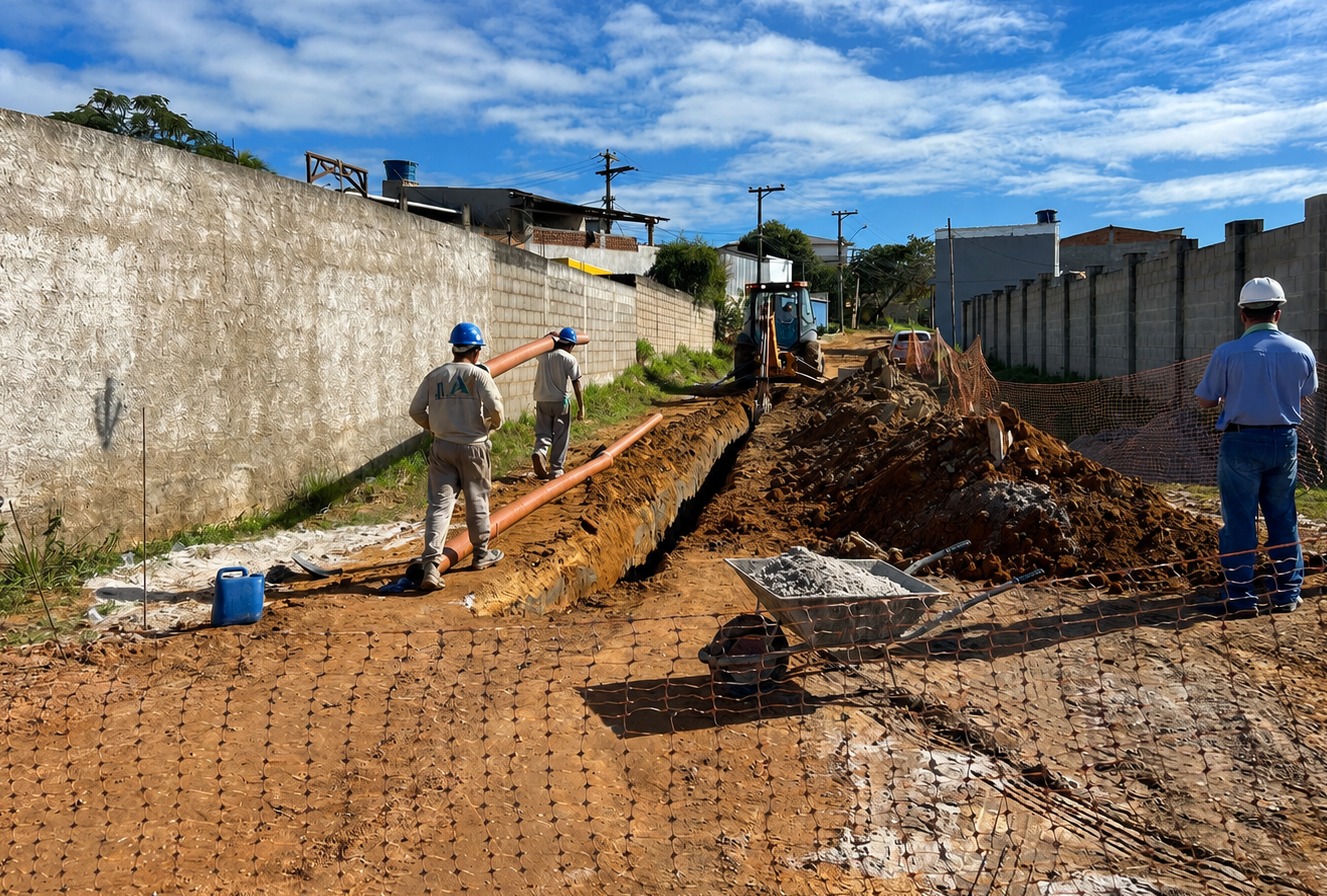 Rio+Saneamento amplia infraestrutura de esgotamento sanitário em Carapebus com obras no bairro APCC